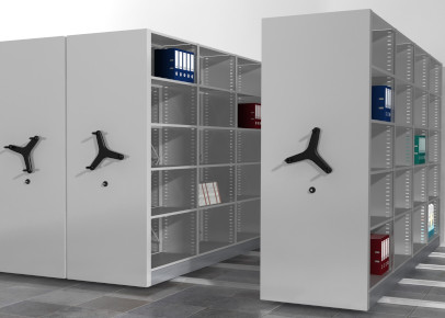 Раздвижные стеллажи